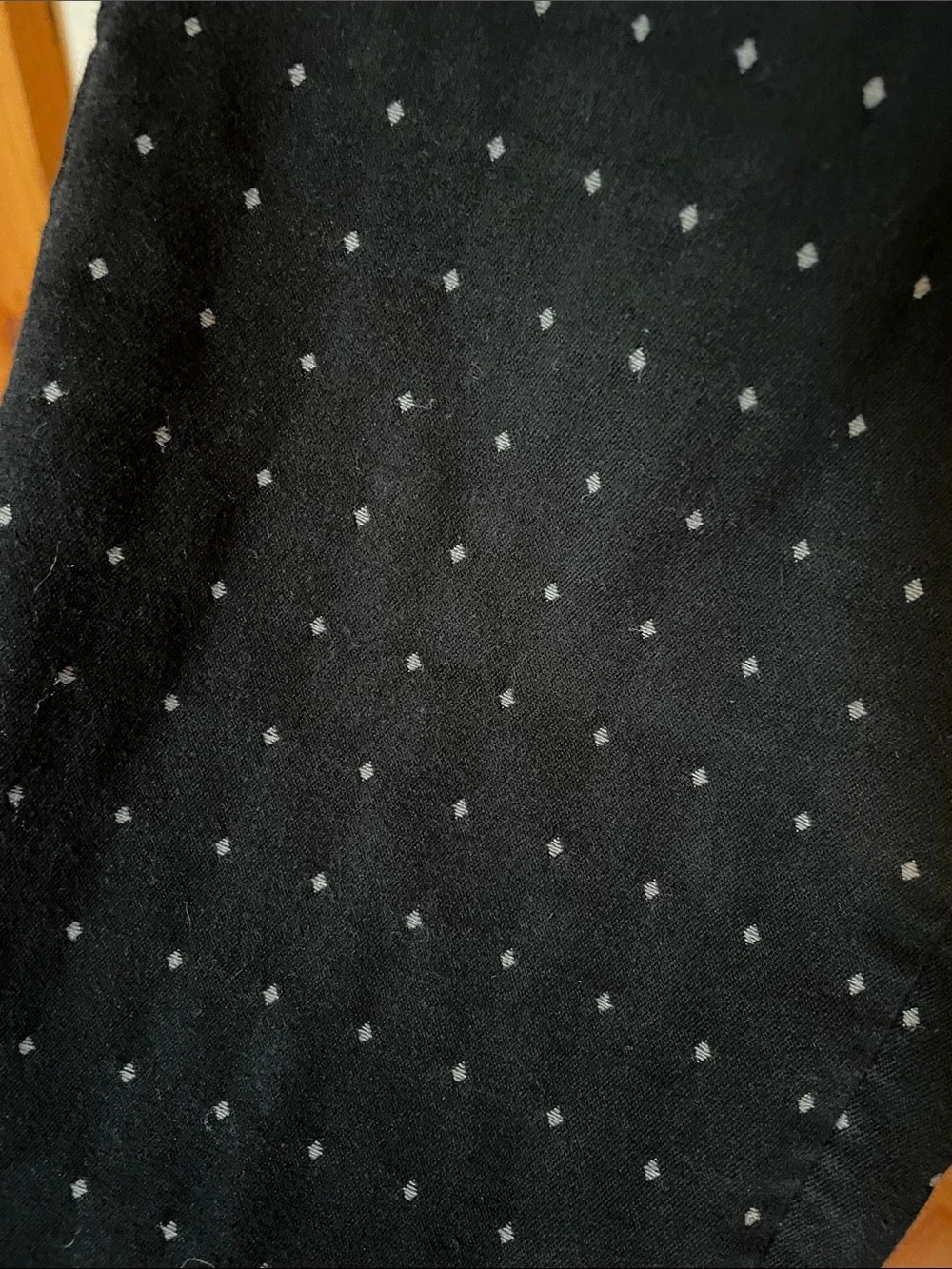 White House Black Market Black Cropped Slim Ankle Pants with Tiny Dot Accent - Picture 2 of 3